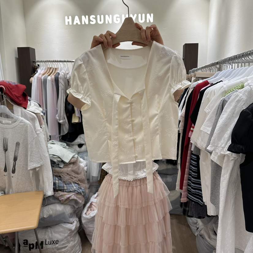 HANSUNGHYUN韓國代購女士新款熱賣真品職業26春夏襯衫蕾絲衫HANSUNGHYUN襯衫/蕾絲衫