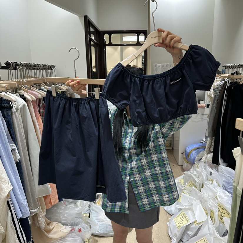 THEMORYPARK東大門直郵女士新品職業真品人氣套裝套裝海軍THE MORY PARK套裝