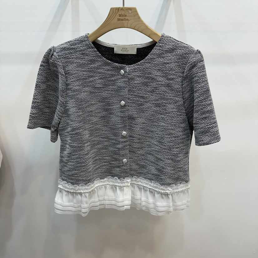 ABLESTUDIO東大門實拍韓國女裝新品休閑26夏季職業針織衫ABLESTUDIO針織衫