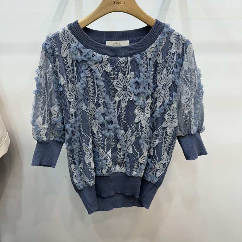 ABLESTUDIO韓國直郵女裝新款26春夏人氣推薦時尚針織衫花朵ABLESTUDIO針織衫