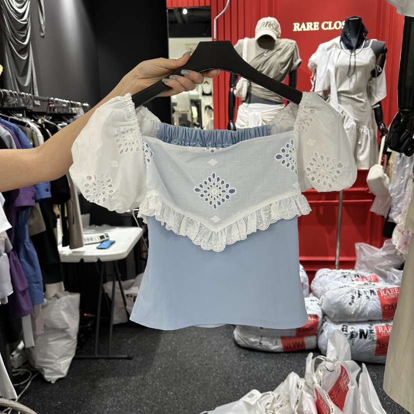RARE CLOSET韓國代購女士新款真品時尚人氣熱賣襯衫蕾絲衫RARE CLOSET襯衫/蕾絲衫