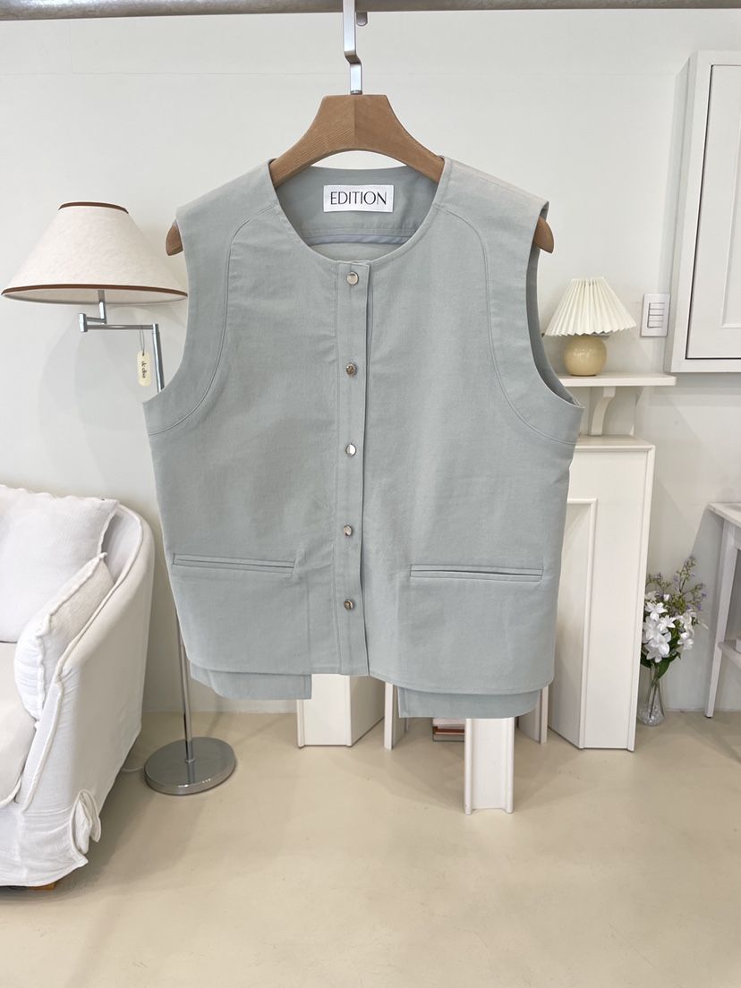 EDITION-P東大門實拍女士新品人氣職業推薦休閑真品馬甲EDITION/CHAHEE馬甲