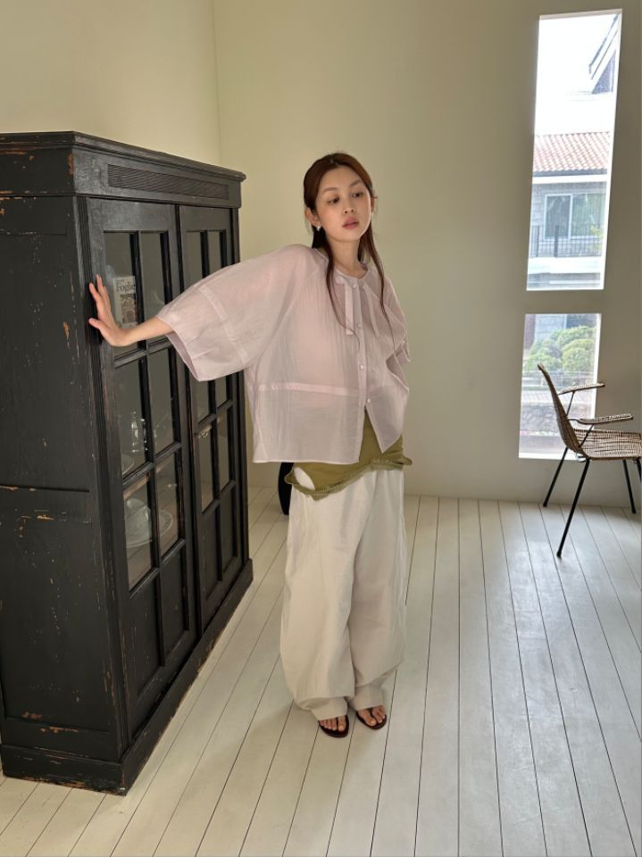 MARE韓國直郵女裝新品26夏季休閑職業26春夏推薦襯衫蕾絲衫MARE襯衫/蕾絲衫