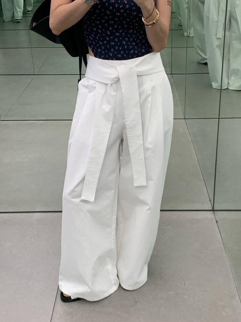 REVE CITE-L東大門直郵女裝新品休閑真品休閑褲系帶褶裥REVE CITE-L休閑褲