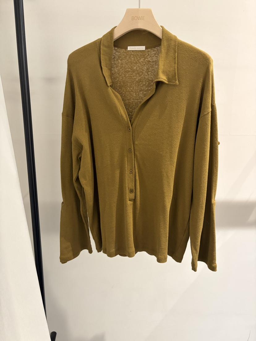 BOWIE韓國東大門直郵女裝新款時尚推薦職業長袖T恤V領深VBOWIE長袖T恤