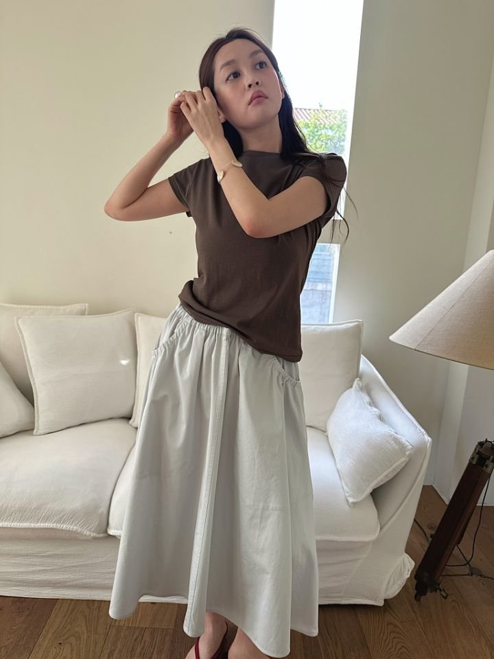 MARE韓國直郵實拍女裝新品熱賣推薦26夏季26春夏長裙口袋喇叭MARE長裙