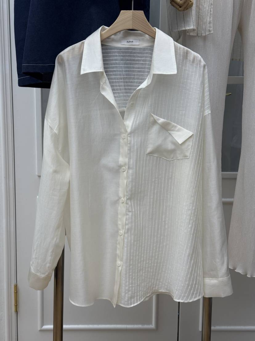 RE:FRESH-L東大門實拍女士新款推薦休閑時尚26春夏襯衫蕾絲衫RE:FRESH襯衫/蕾絲衫