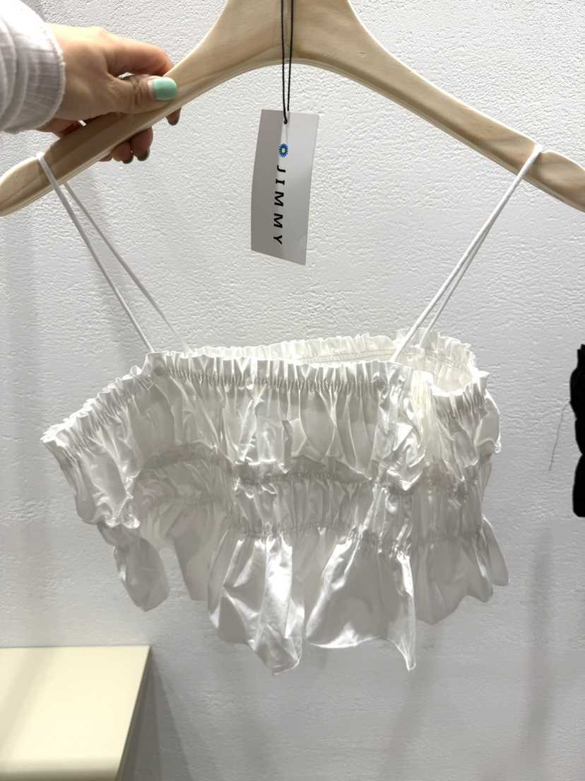 JIMMY東大門實拍韓國女士新款職業休閑時尚26夏季吊帶背心褶皺JIMMY/REMAKE吊帶/背心