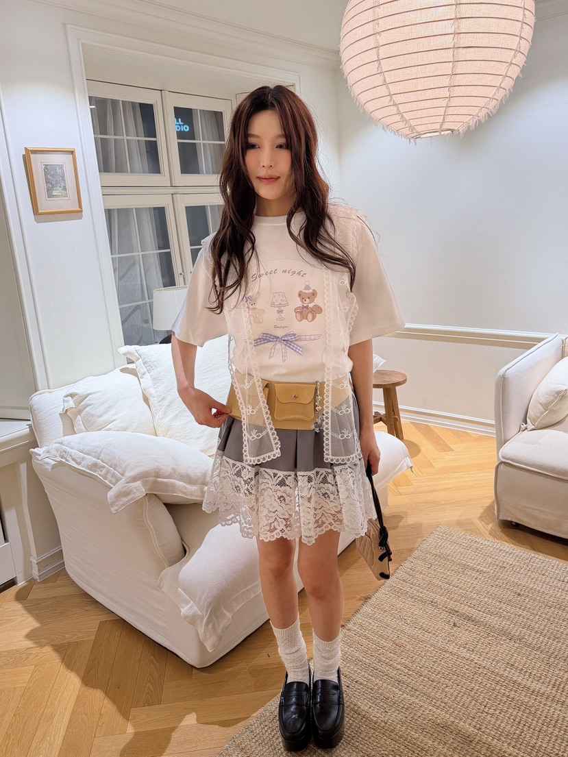 BOUTIQUE-L韓國直郵女士新品26春夏職業時尚推薦T恤泰迪熊BOUTIQUE-LT恤