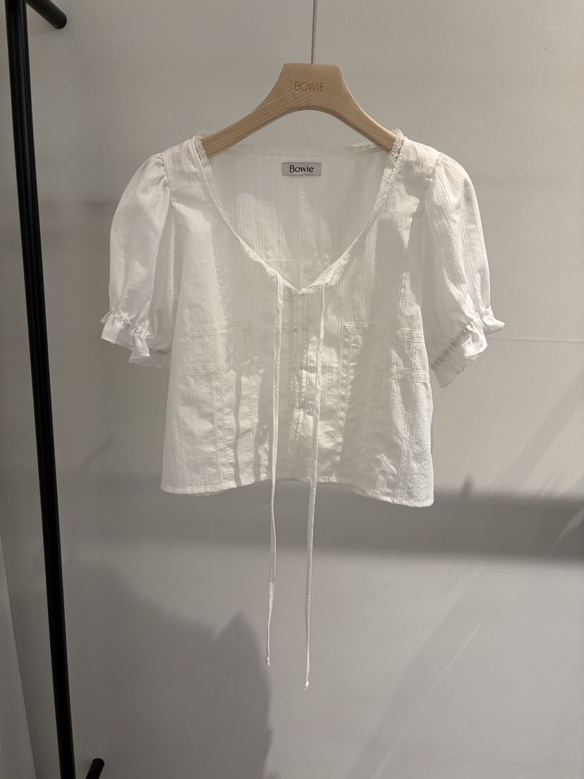BOWIE韓國代購女裝新款人氣職業熱賣休閑26夏季襯衫蕾絲衫BOWIE襯衫/蕾絲衫