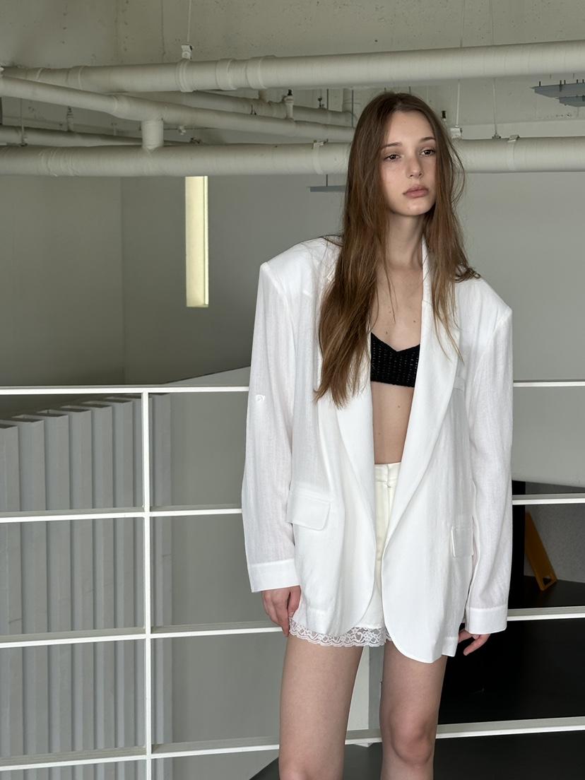 BOWIE韓國直郵女士新款推薦熱賣人氣休閑26春夏時尚夾克亞麻BOWIE夾克