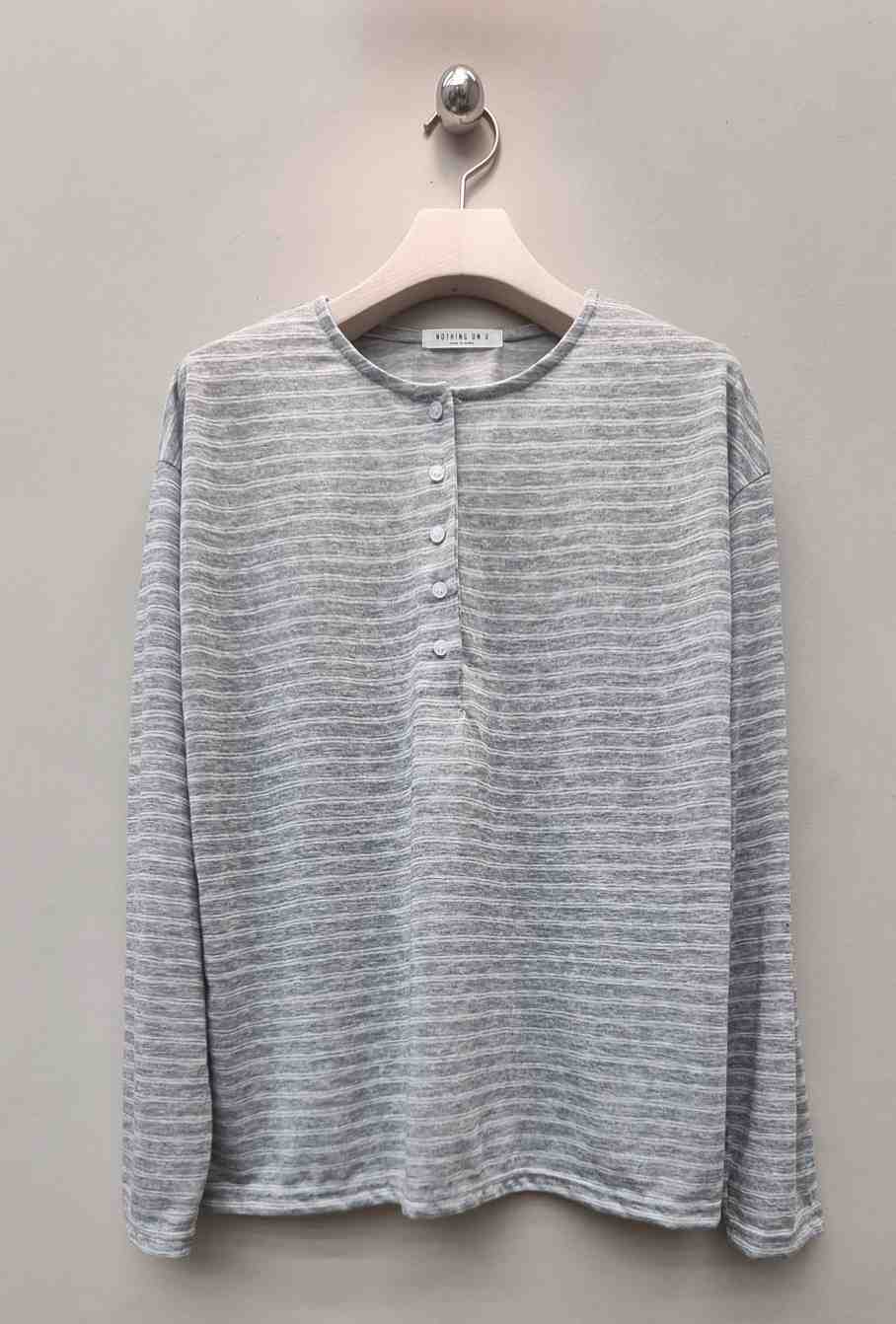 NOTHING韓國直郵女士新款休閑職業熱賣人氣時尚長袖T恤亞麻NOTHING長袖T恤