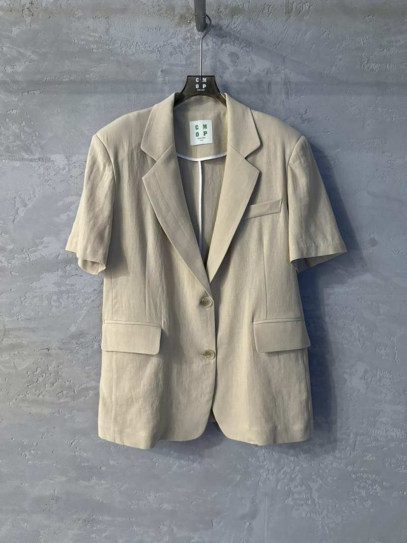 COME OPEN/HAPER韓國代購女裝新款休閑職業時尚夾克亞麻COME OPEN/HAPER夾克