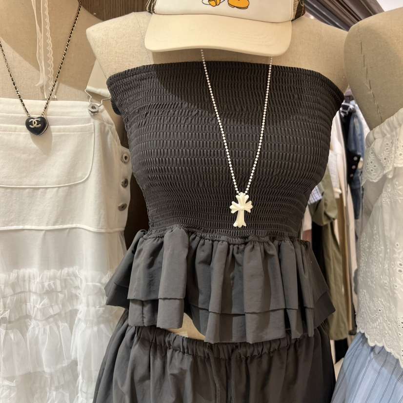 VIRKIN東大門代購女裝新品熱賣真品休閑吊帶背心不含項鏈VIRKIN吊帶/背心