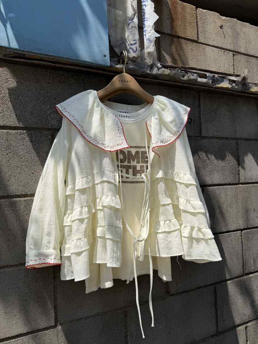 FRANC—L韓國直郵實拍女裝新品推薦26夏季襯衫蕾絲衫不含內搭FRANC襯衫/蕾絲衫