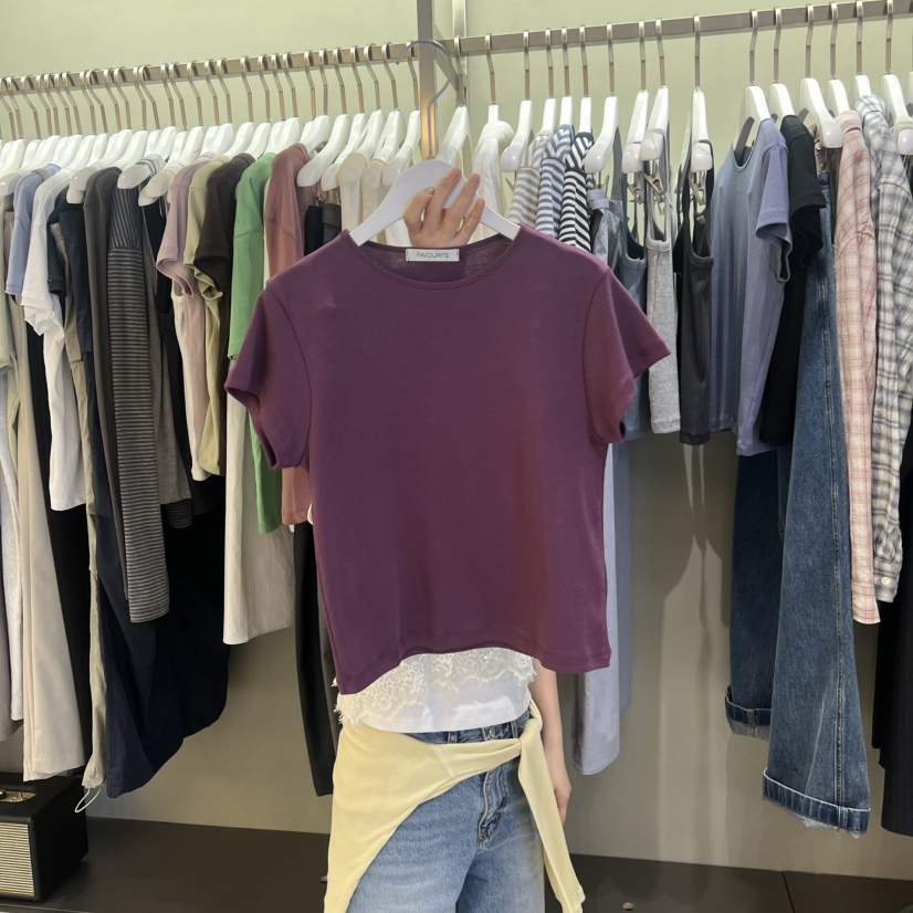 FAVE/FAVOURITE東大門實拍韓國女裝新款推薦休閑職業T恤FAVE/FAVOURITET恤