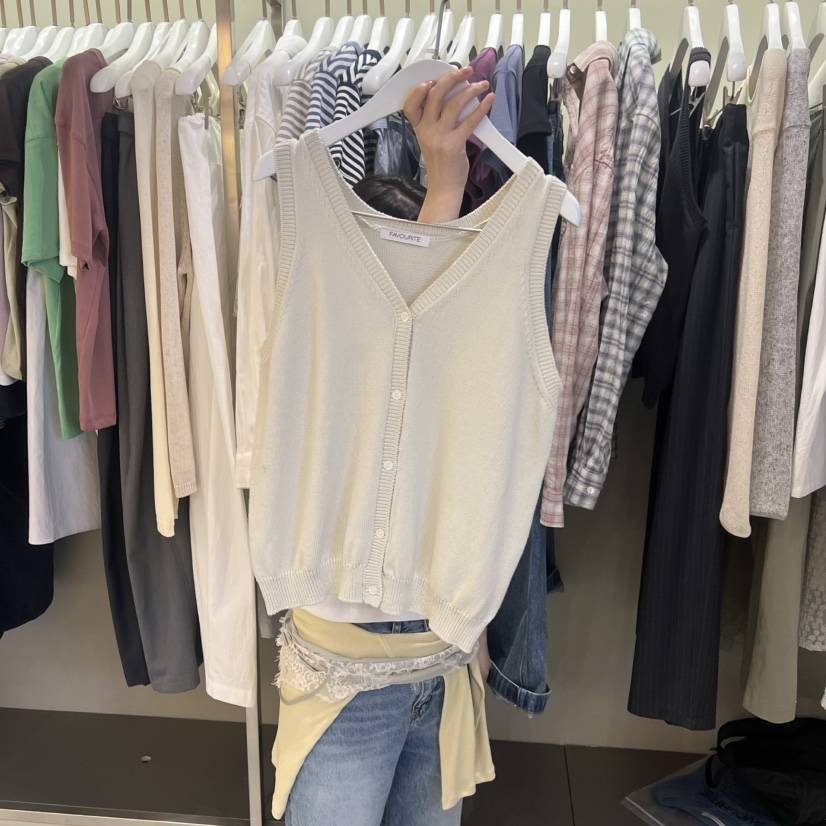 FAVE/FAVOURITE韓國直郵女裝新款推薦26夏季馬甲無袖針織衫FAVE/FAVOURITE馬甲