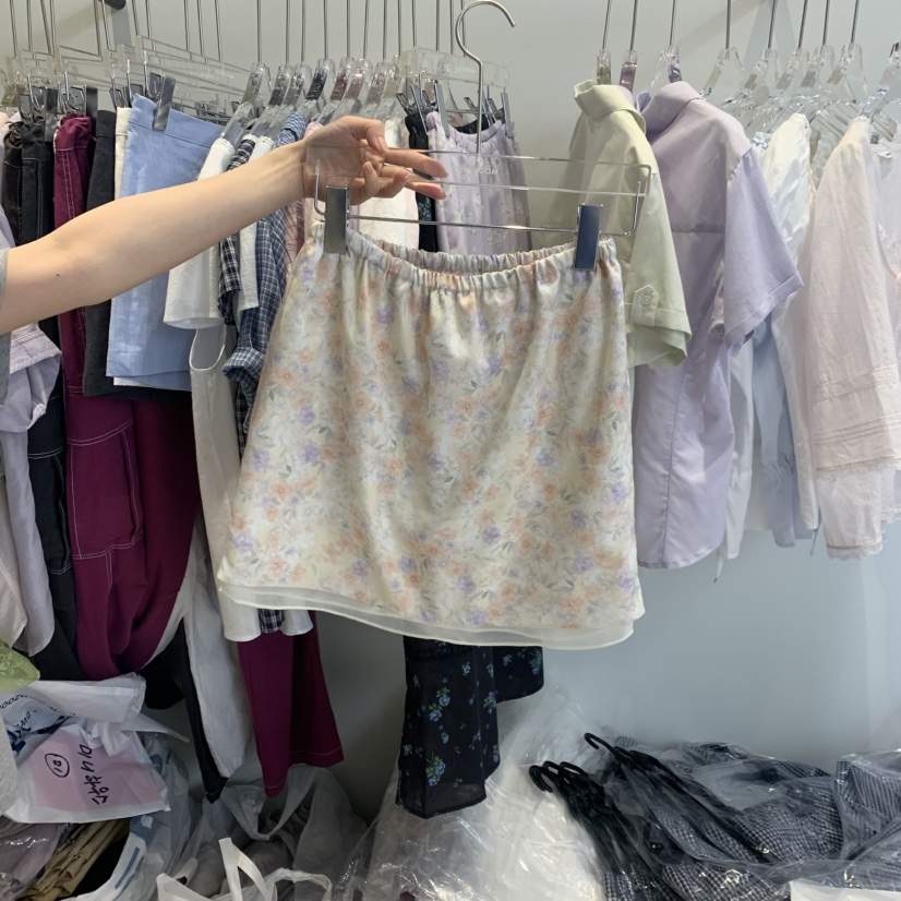 RIVEROOM韓國直郵女士新款職業休閑26夏季人氣26春夏短裙RIVEROOM短裙