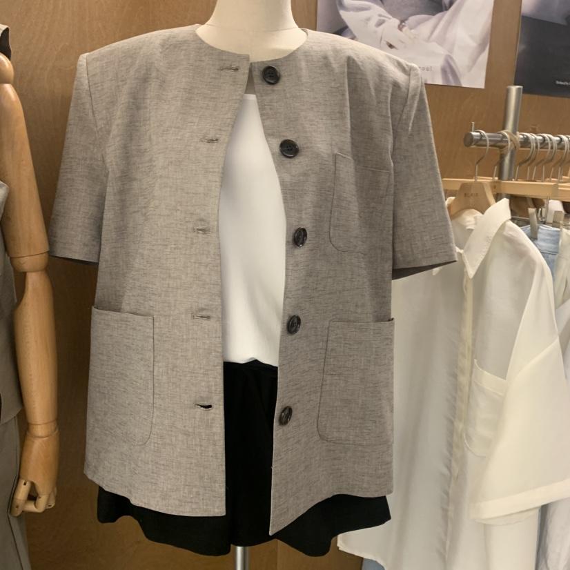 BLAIR韓國東大門直郵女士新款26春夏26夏季夾克粗花呢亞麻BLAIR seoul夾克