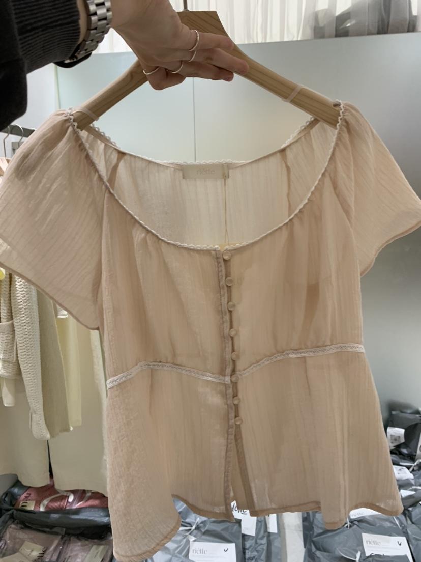 RIETTE東大門實拍韓國女士新品推薦職業26夏季襯衫蕾絲衫RIETTE襯衫/蕾絲衫