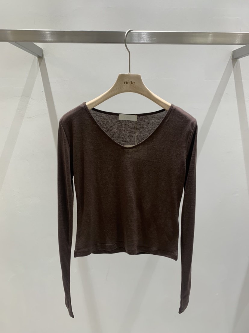 RIETTE韓國直郵實拍女士新款26夏季時尚休閑26春夏長袖T恤RIETTE長袖T恤