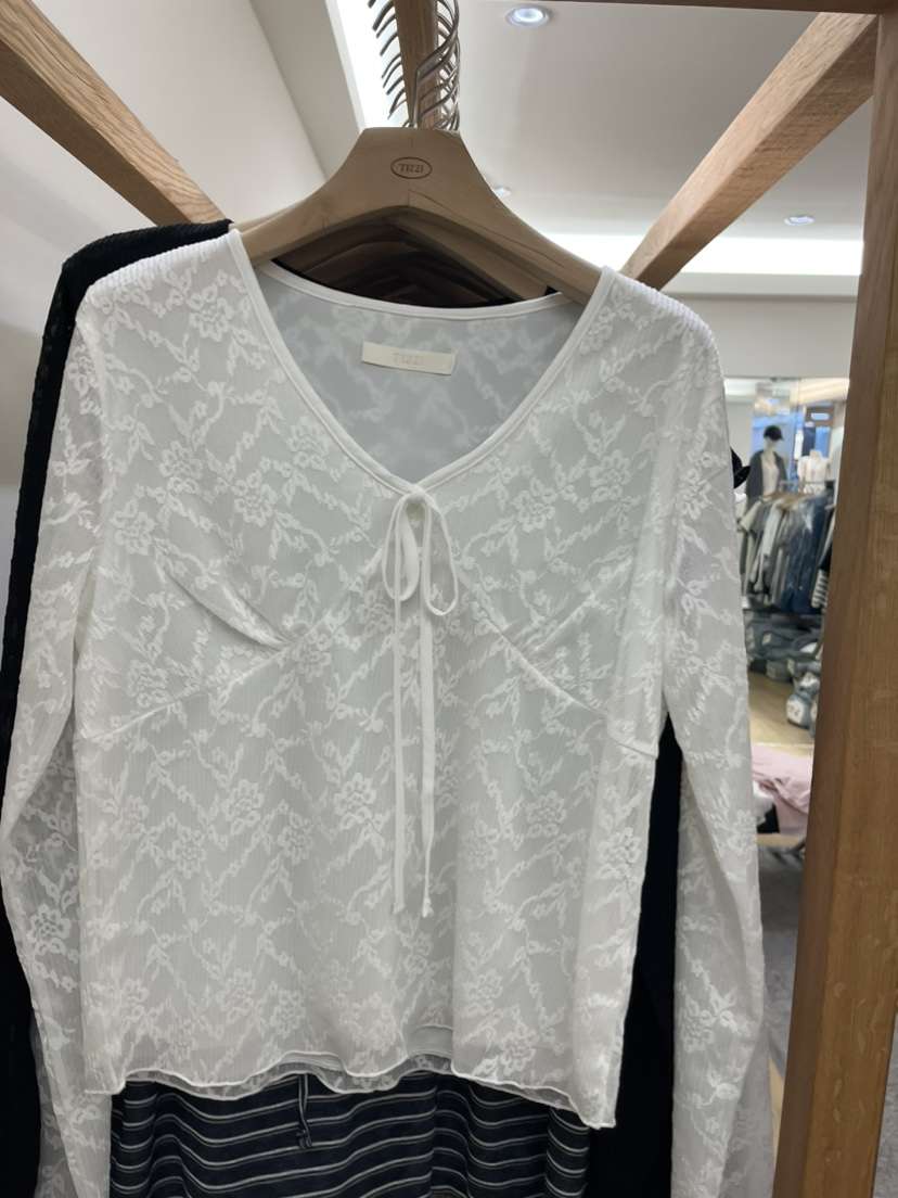 TIZZI韓國直郵女裝新款休閑熱賣職業推薦26夏季26春夏長袖T恤TIZZI長袖T恤