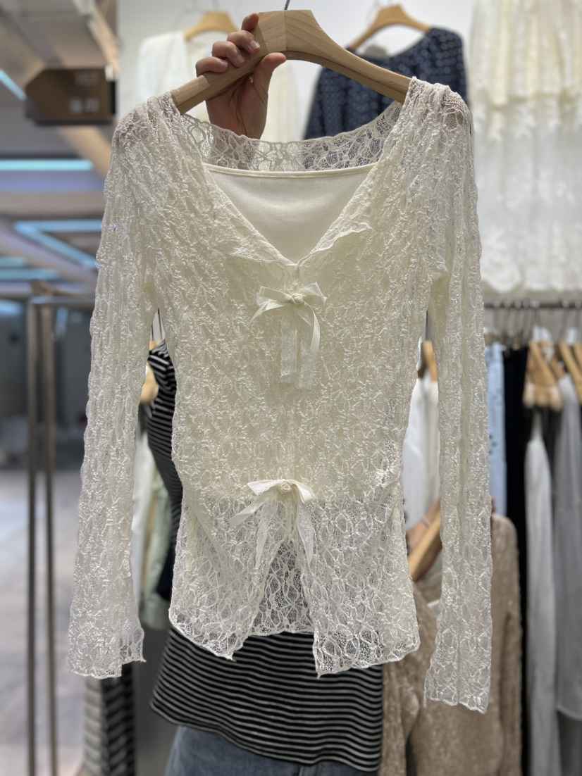 OLA韓國直郵女裝新款26夏季職業熱賣時尚推薦人氣襯衫蕾絲衫mellor/OLA襯衫/蕾絲衫