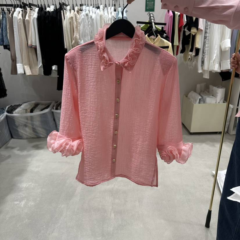 BUBBLE/LOTTIMO韓國直郵實拍女裝新款休閑職業襯衫蕾絲衫BUBBLE/LOTTIMO襯衫/蕾絲衫