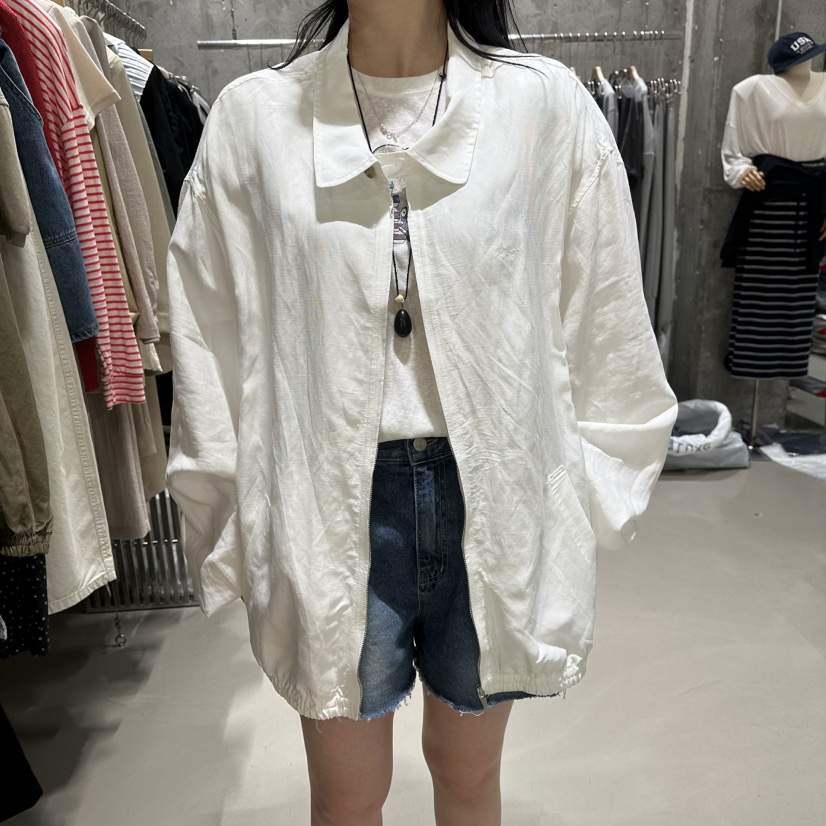 JUNI韓國直郵實拍女裝新品熱賣人氣時尚26春夏夾克亞麻布my juni夾克