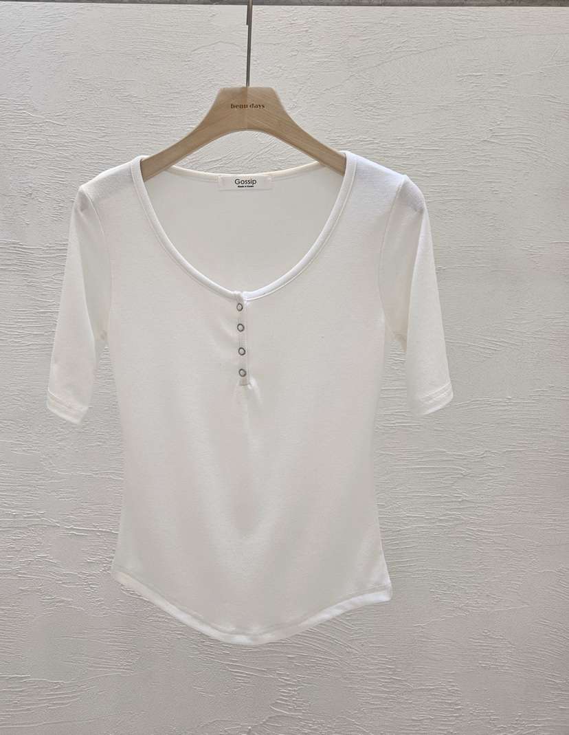 GOSSIP韓國直郵實拍女裝新款職業推薦熱賣26夏季休閑時尚T恤GOSSIPT恤