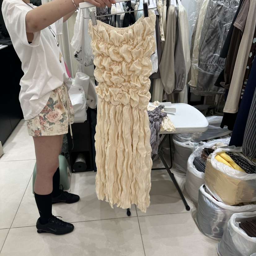 EGG IS韓國代購女裝新品時尚人氣推薦26夏季職業休閑長裙EGG IS長裙