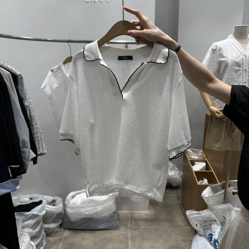 ENVY韓國東大門直郵女裝新款休閑職業時尚人氣襯衫蕾絲衫ENVY襯衫/蕾絲衫