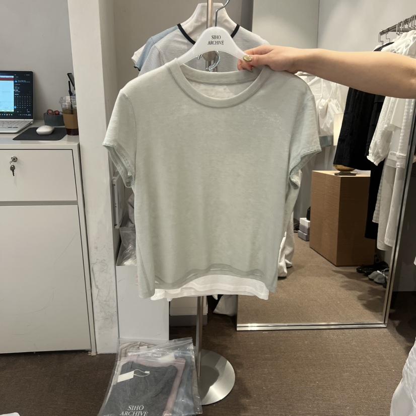 SIHO ARCHIVE韓國東大門代購女士新品休閑熱賣推薦T恤蕾絲SIHO ARCHIVET恤