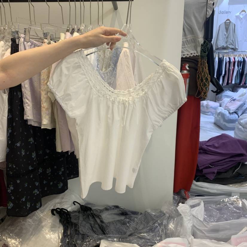 RIVEROOM韓國東大門代購女士新款26春夏職業熱賣襯衫蕾絲衫RIVEROOM襯衫/蕾絲衫