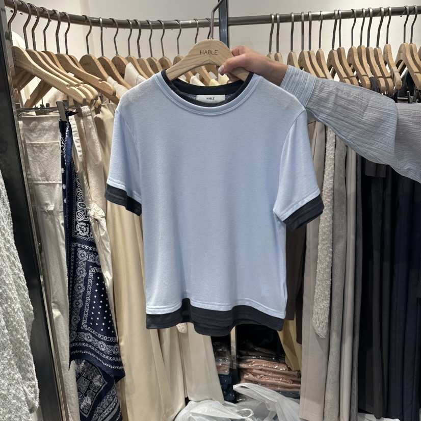 HABLE韓國直郵女士新品26夏季職業推薦休閑時尚熱賣人氣T恤HABLET恤