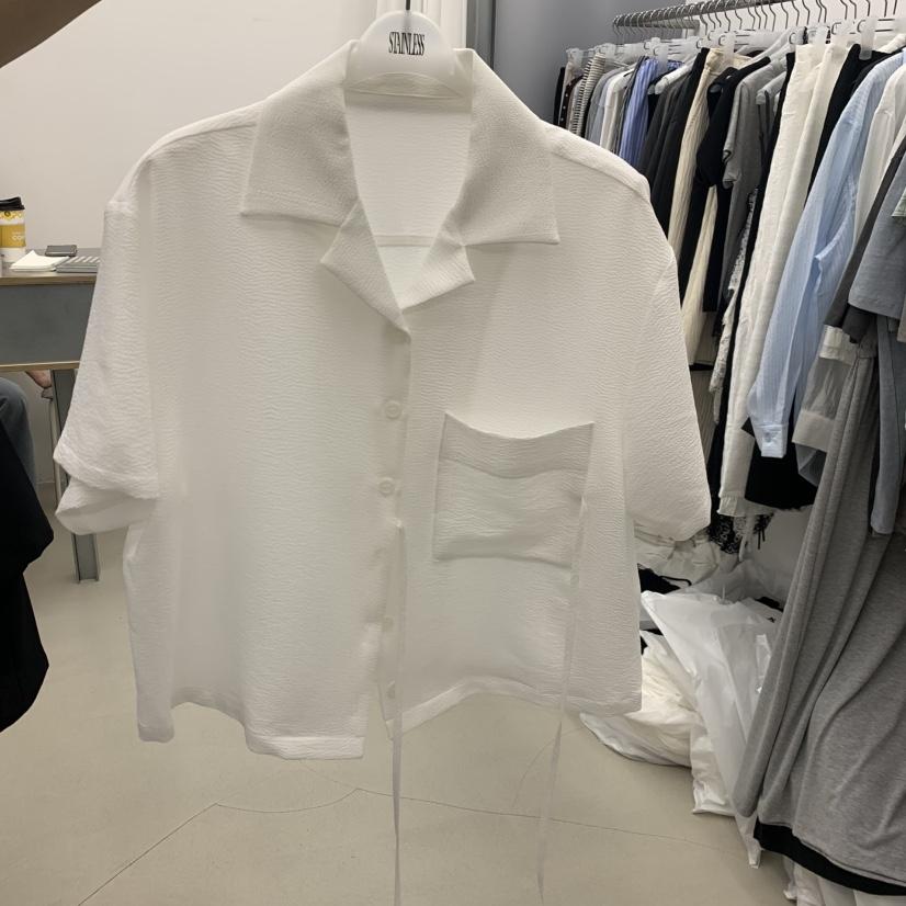 STAINLESS韓國東大門代購女裝新款推薦休閑熱賣襯衫蕾絲衫STAINLESS襯衫/蕾絲衫