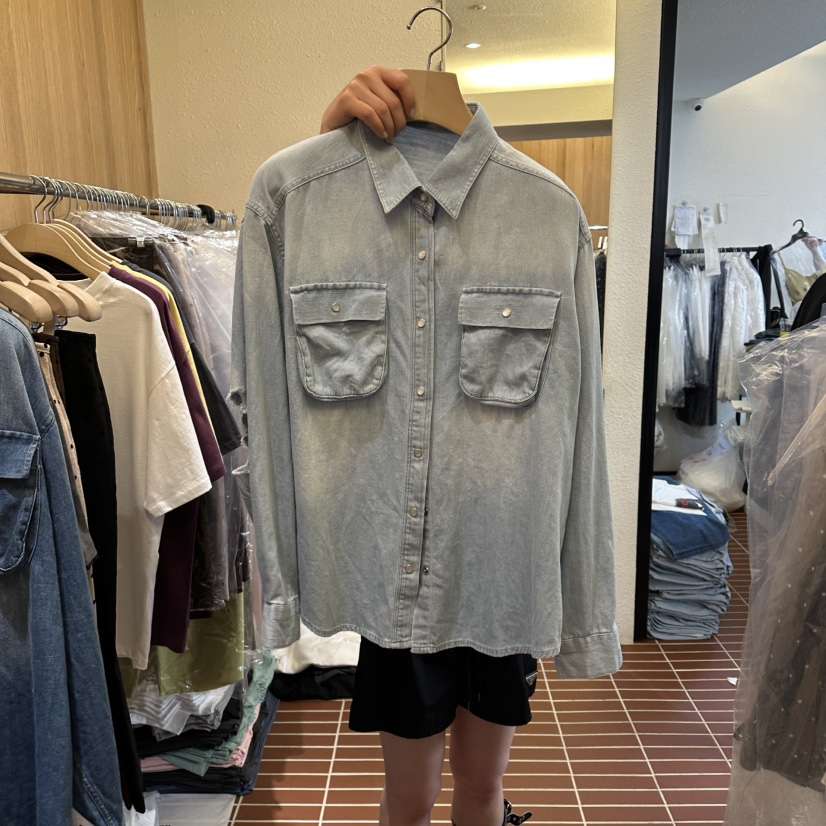 CHOI-L東大門實拍韓國女裝新款26春夏休閑襯衫蕾絲衫復古CHOI襯衫/蕾絲衫