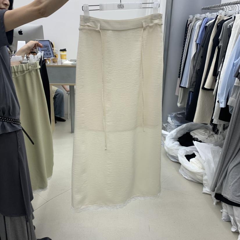 STAINLESS韓國東大門代購女士新品26春夏推薦長裙腰帶絲質STAINLESS長裙