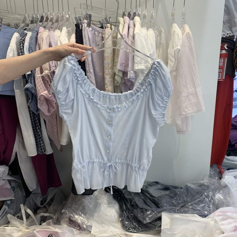 RIVEROOM韓國直郵實拍女士新款推薦職業26夏季襯衫蕾絲衫RIVEROOM襯衫/蕾絲衫