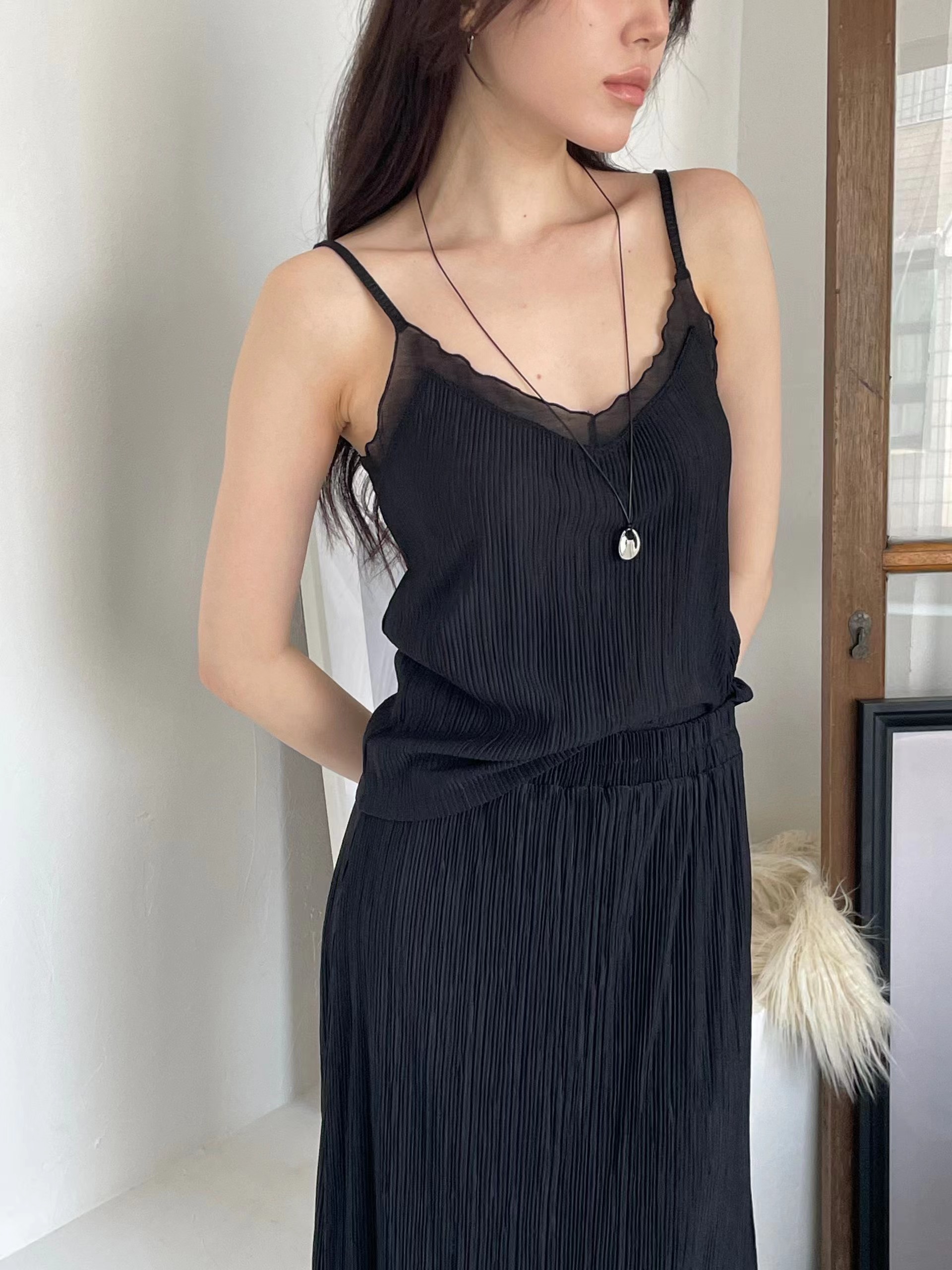 L.REWIND東大門實拍韓國女裝新品26夏季休閑時尚吊帶背心L.REWIND吊帶/背心