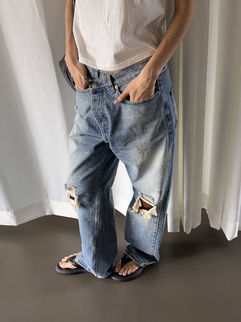 SUNDER MARKET韓國直郵實拍女士新品職業休閑人氣牛仔褲SUNDER MARKET牛仔褲