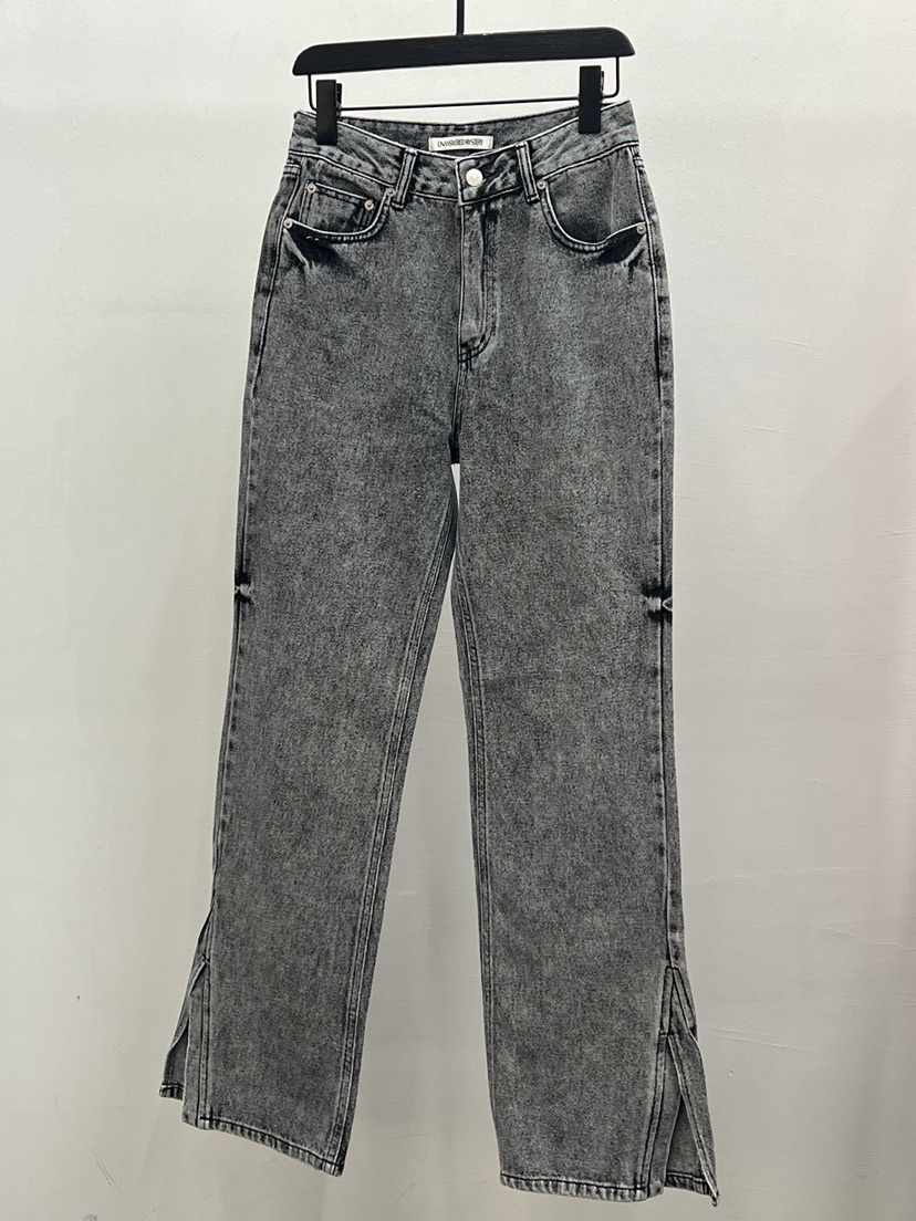 UNANSWERED-MYSTERY/FIFO東大門實拍韓國女裝新品26春夏牛仔褲開衩UNANSWERED-MYSTERY/FIFO牛仔褲