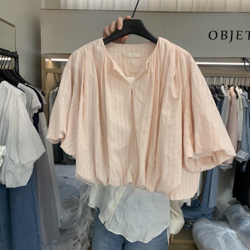 OBJET/LOVEUSU韓國直郵女裝新品推薦熱賣26夏季襯衫蕾絲衫OBJET/LOVEUSU襯衫/蕾絲衫