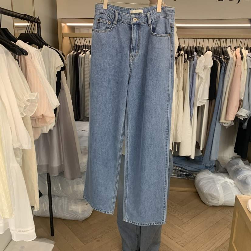 OBJET/LOVEUSU韓國代購女裝新款26春夏人氣時尚推薦牛仔褲OBJET/LOVEUSU牛仔褲