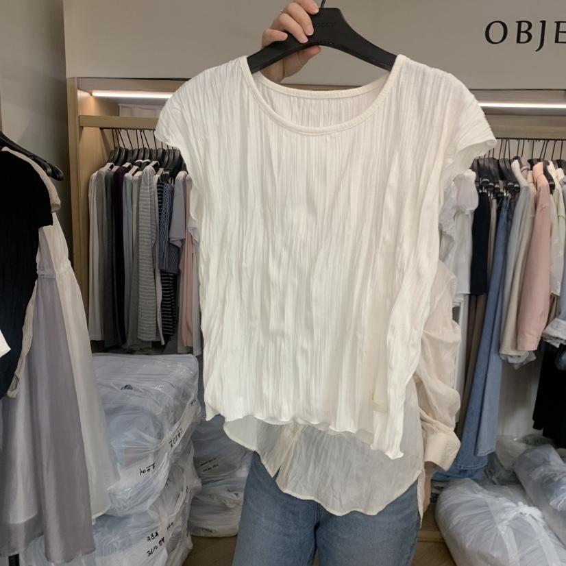 OBJET/LOVEUSU韓國直郵女裝新品熱賣職業時尚26夏季26春夏T恤OBJET/LOVEUSUT恤