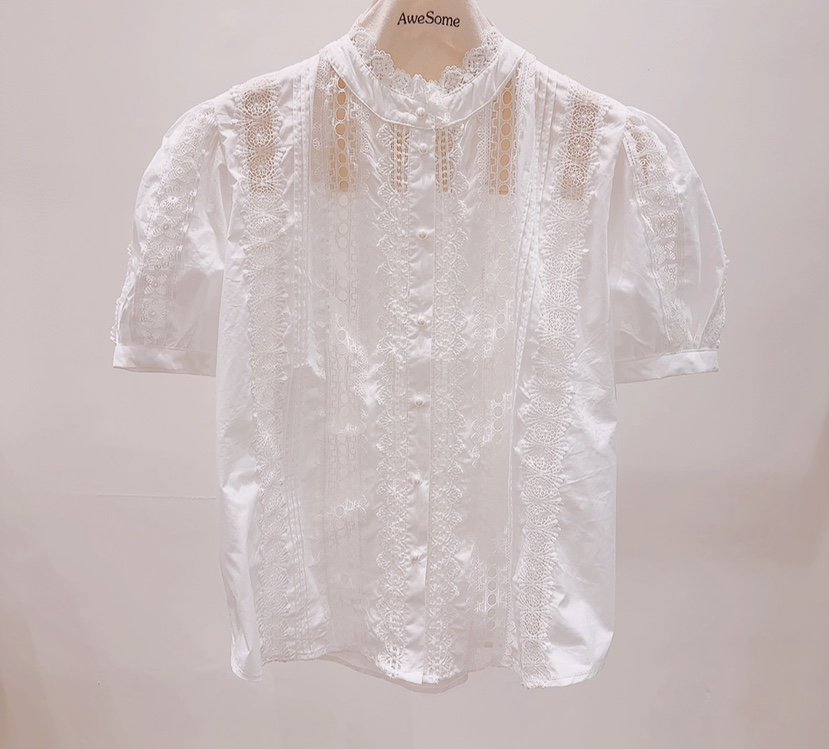 AWESOME-P韓國代購女士新品人氣26夏季26春夏襯衫蕾絲衫AWESOME-P襯衫/蕾絲衫