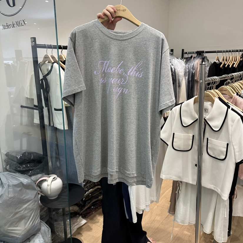 M.G.N韓國東大門代購女裝新品26春夏26夏季職業T恤印花MAGNETT恤