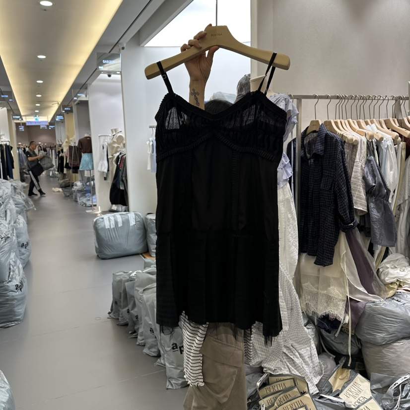 BERTHA東大門實拍韓國女裝新品人氣熱賣26夏季連衣裙褶皺BERTHA連衣裙