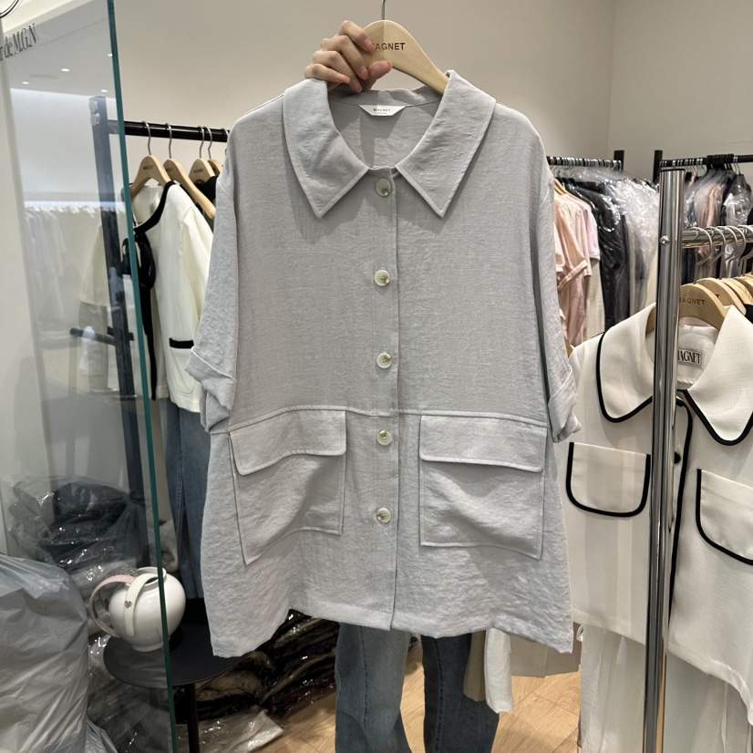 M.G.N韓國直郵女士新款時尚推薦職業26夏季熱賣夾克亞麻MAGNET夾克