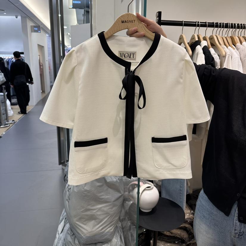 M.G.N韓國直郵女裝新品熱賣26夏季推薦時尚26春夏夾克撞色MAGNET夾克